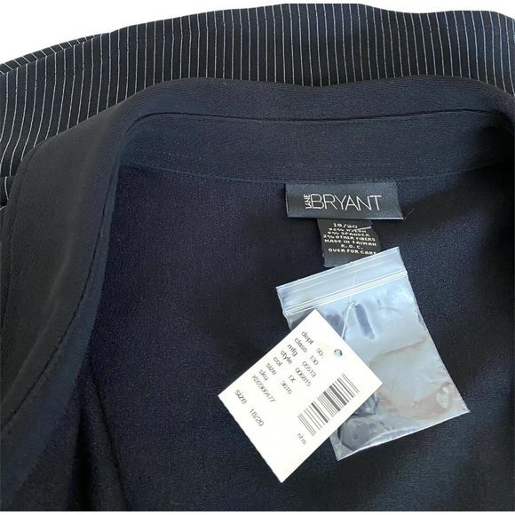 Lane Bryant Women’s Size 18/20 Plus Zip-Up Collared Jacket Striped Coat NEW - Picture 6 of 6